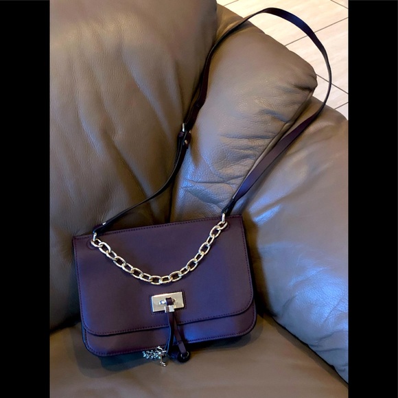 Zara, Deep Grape Crossbody Bag With Gold Accents, EUC - Picture 16 of 16
